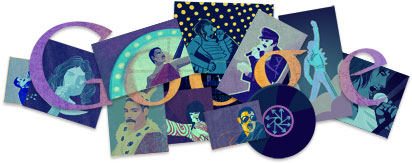 Google Logo: Freddie Mercury's 65th Birthday